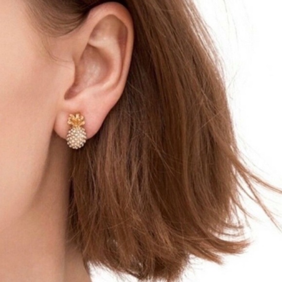 KATE SPADE BY THE POOL GOLD PAVE PINEAPPLE New With Tags Dust bag included - Picture 3 of 5